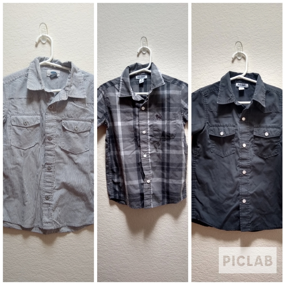 Old Navy Boys Button Up Short Sleeve Shirts XSmall